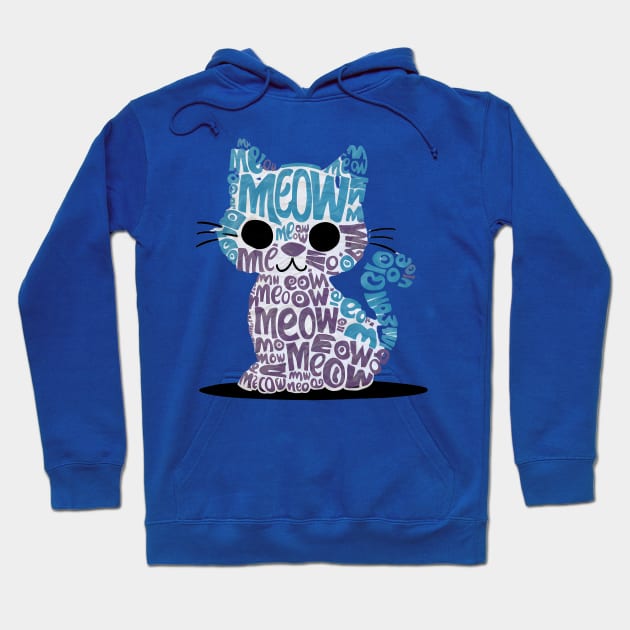 meow cat Hoodie by ZaxiDesign